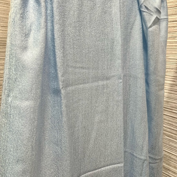 Rossini Scarf Wrap Plain Acrylic Wool Soft Women With Ruffles Baby Blue - Picture 3 of 6